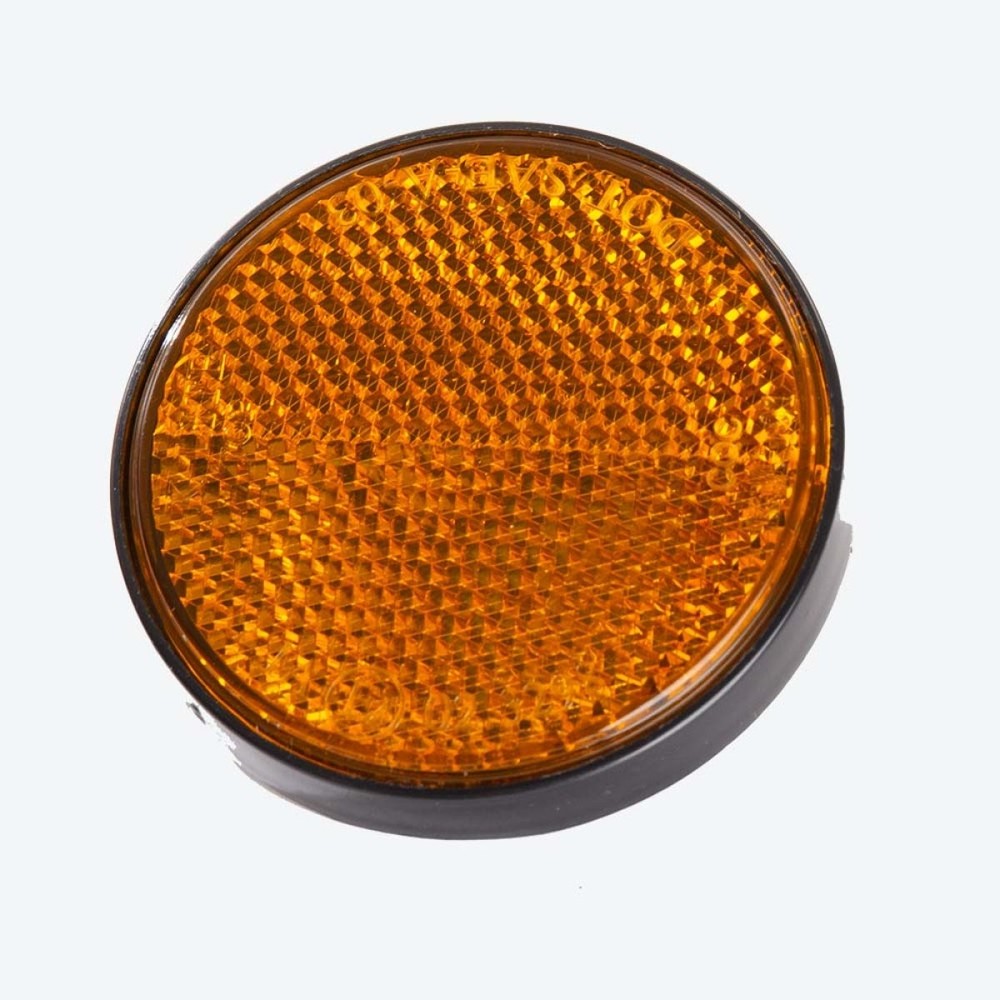 Motorcycle Front Reflector Left/Right Orange Easy Installation REFL020 Plastic