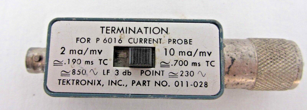 Tektronix  011-0028-00 P6016 Current Probe Passive Termination