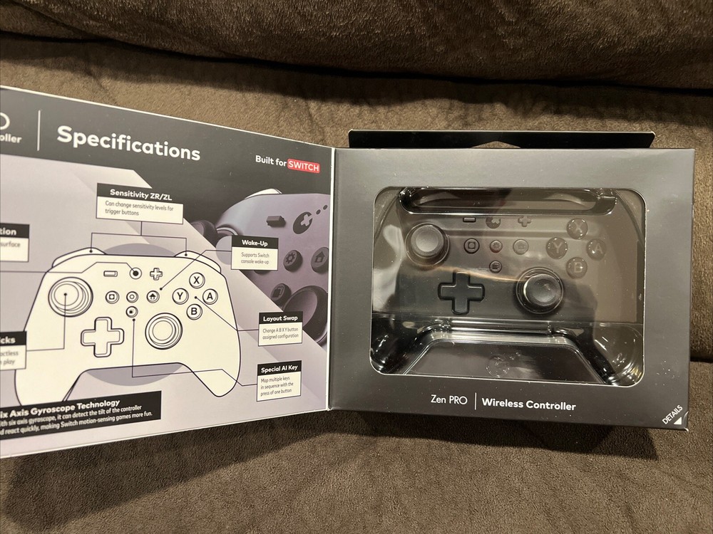 New Gulikit Zen Pro Wireless Controller Nintendo Switch PC iOS Android Black