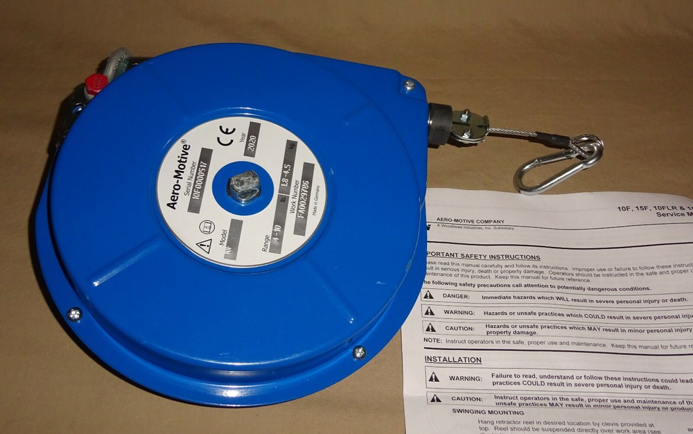 Aero - Motive 10F Tool Balancer Range 4-10 LB Cable Pull out 8' NEW