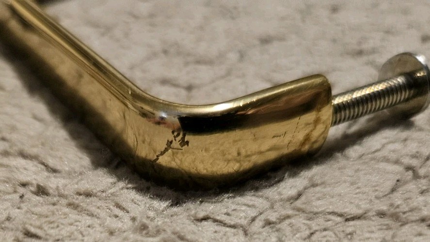 Polished Brass Door Pull Handle 3 Inches