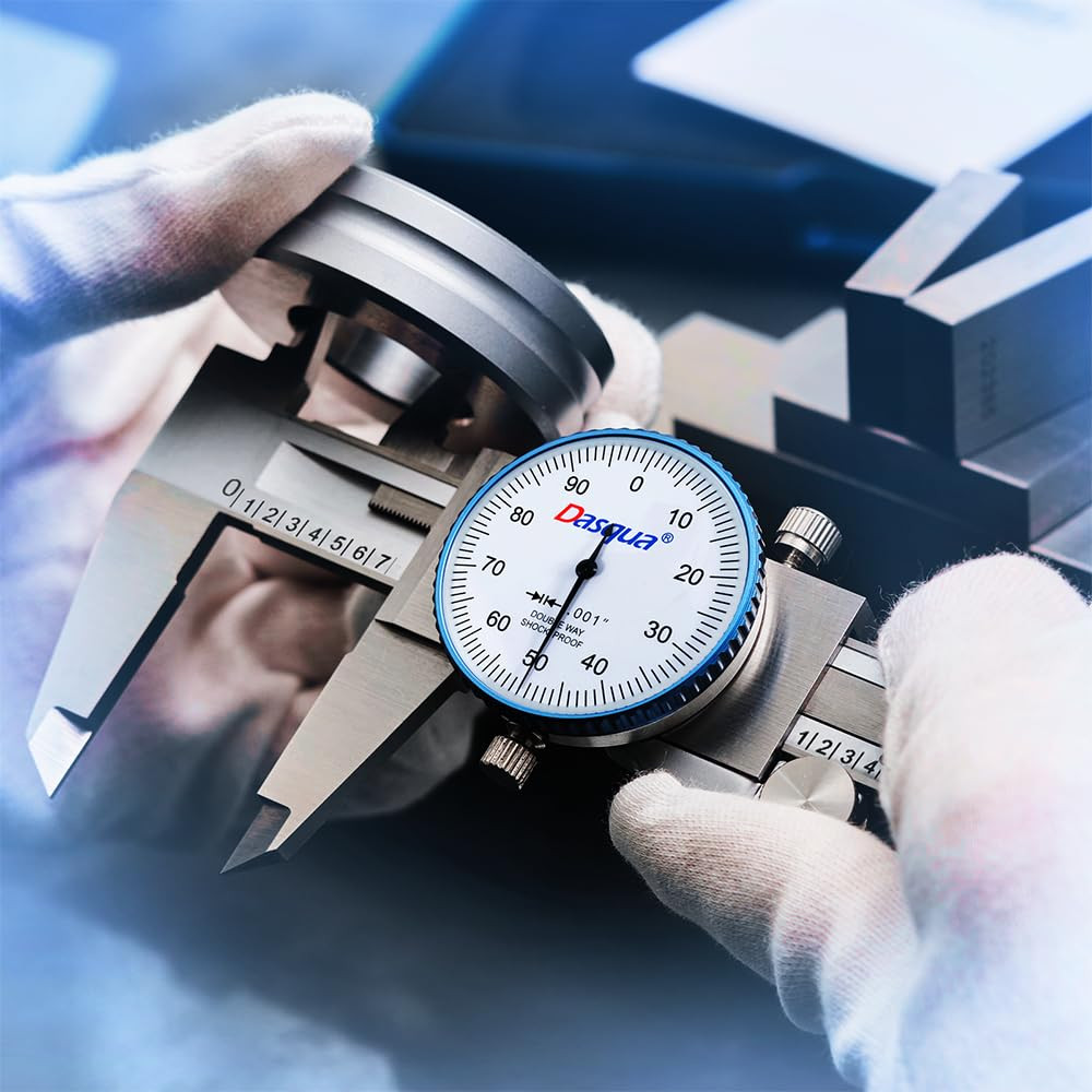 0-6" Dial Caliper Measuring Tool, Double Shock-Proof, Made of Solid Stainless St