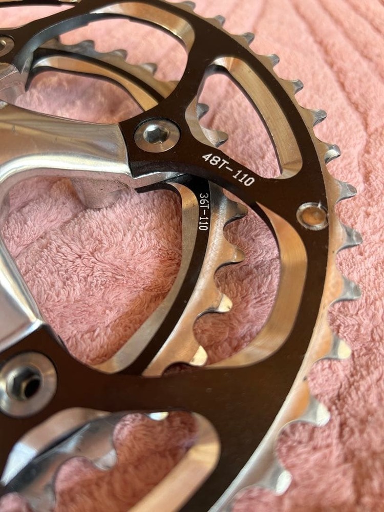 Crankset silver black 452g