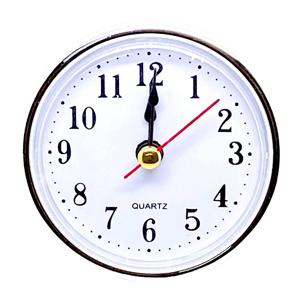 65mm Quartz Replacement Silver Bezel Clock Inserts Arabic Numerals 57-58mm Hole