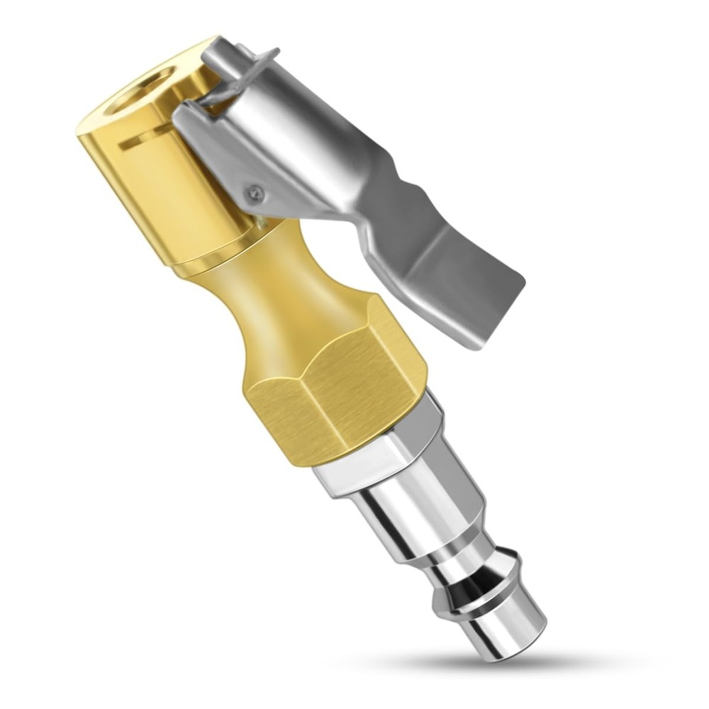 Air Chuck with Clip Tire Inflator Compressor Closed Flow Lock...