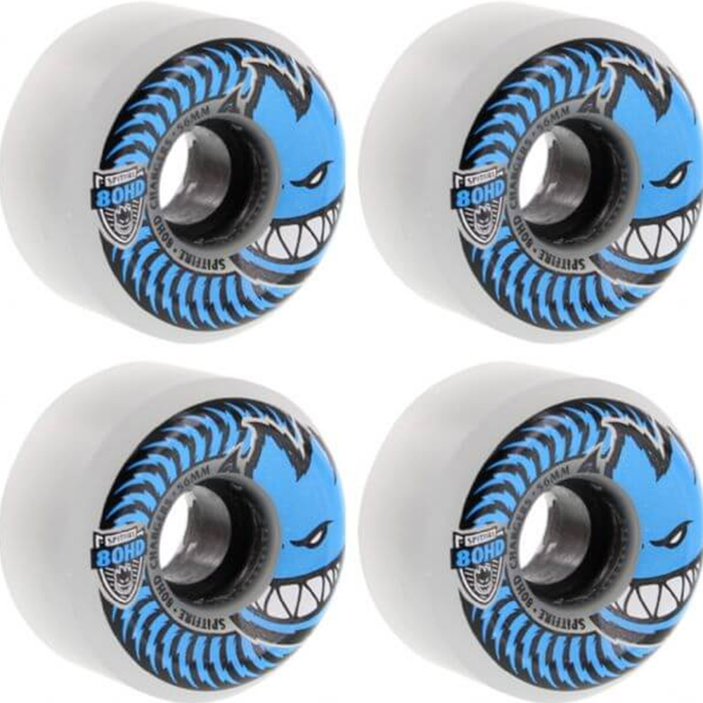 Spitfire 80HD Conical Full Wheels Set Clear Blue 56mm