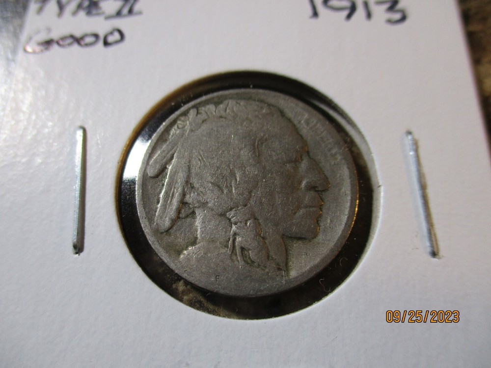 1913 TYPE II BUFFALO NICKEL GOOD   DD