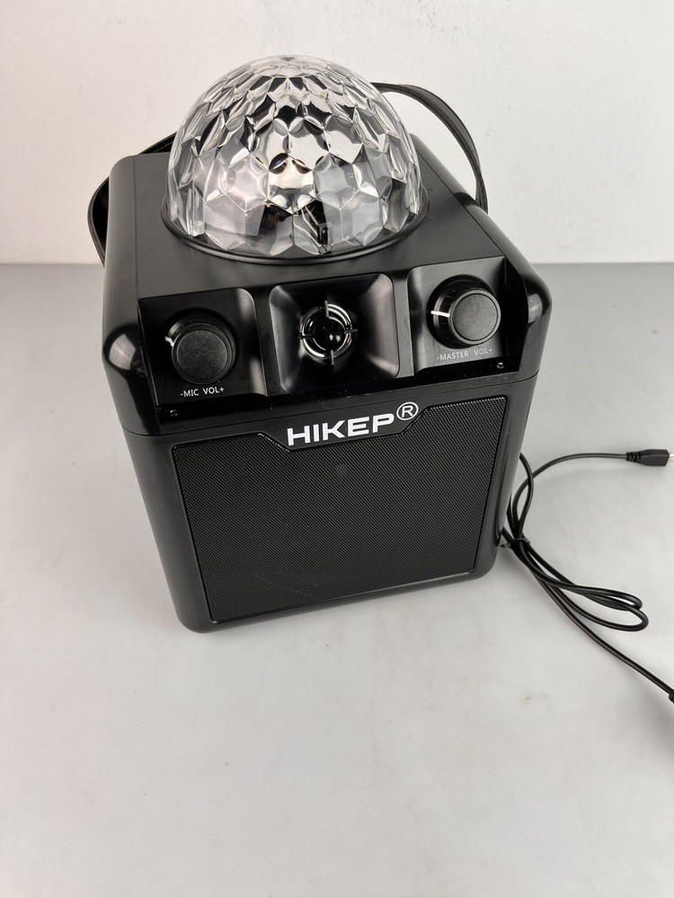 HIKEP HP-36 Bluetooth Karaoke Machine with Disco Ball, Portable