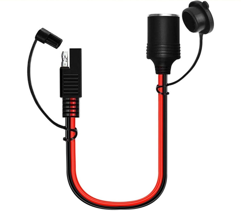 3 Pack SAE Cigarette Lighter Cable Plug Socket Adapter 14AWG .98ft 20Amps Power