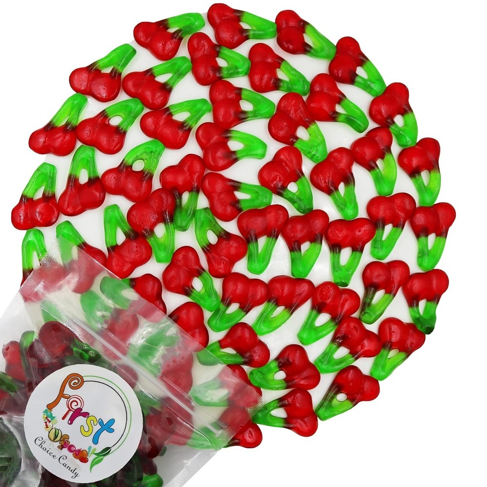 FirstChoiceCandy Happy Twin Cherry Gummy Fruit Candy