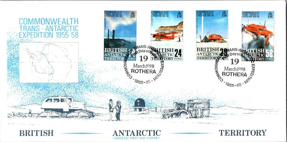 British Antarctic Territory Scott 145-148 Unaddressed.