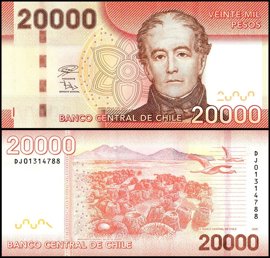 Chile 20000 Pesos, 2020, P-165k, UNC