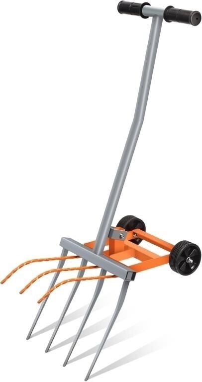 Broadfork Tool, 7-Tines Manual Cultivator Tiller Broad Fork for Digging
