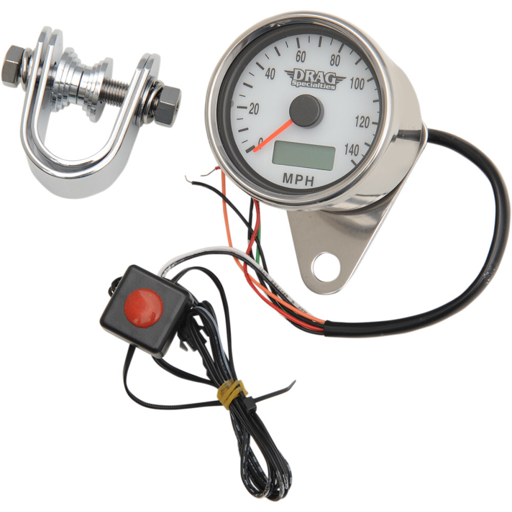 Drag Specialties 2.4" MPH Programmable Mini Electronic Speedometer  21-6893DSWNU
