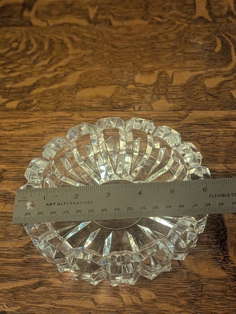 Large Crystal Ashtray 6 Inch Diameter