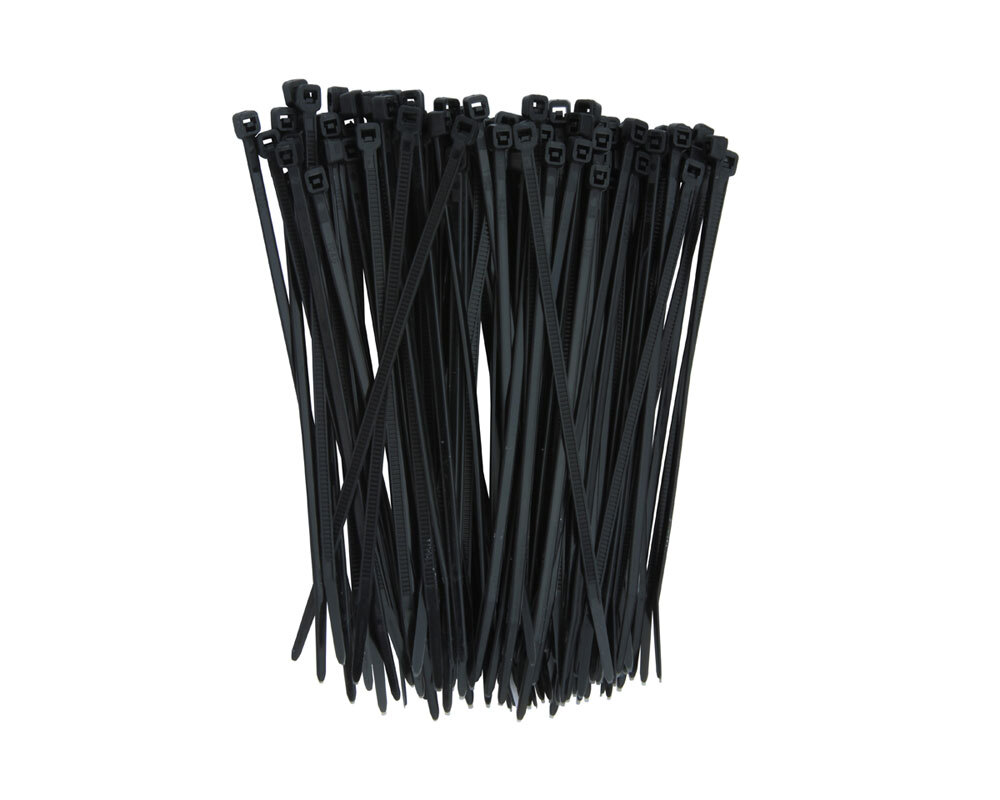 NEW! ABSOLUTE 4" LONG HEAVY DUTY CABLE TIES IN ALL BLACK. (PACK 100/PC)