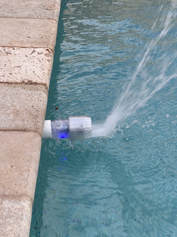 FlowGlow LED Light Pool Aerator 3/4 Inch Universal Fit
