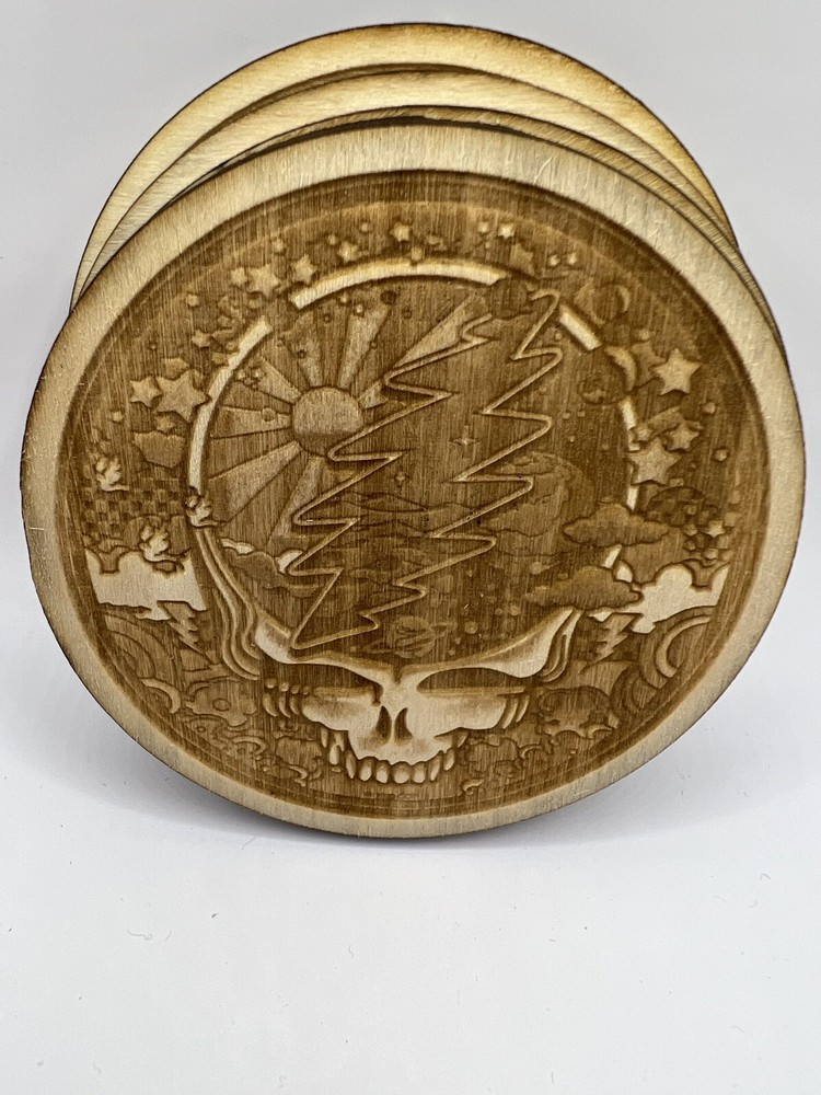 Grateful Dead Wood Coasters