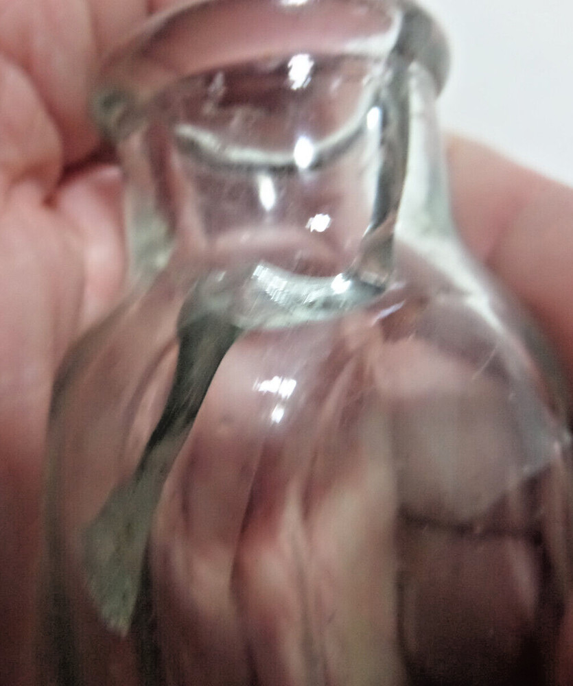 old bottle unmarked crack bottle antique EMPTY