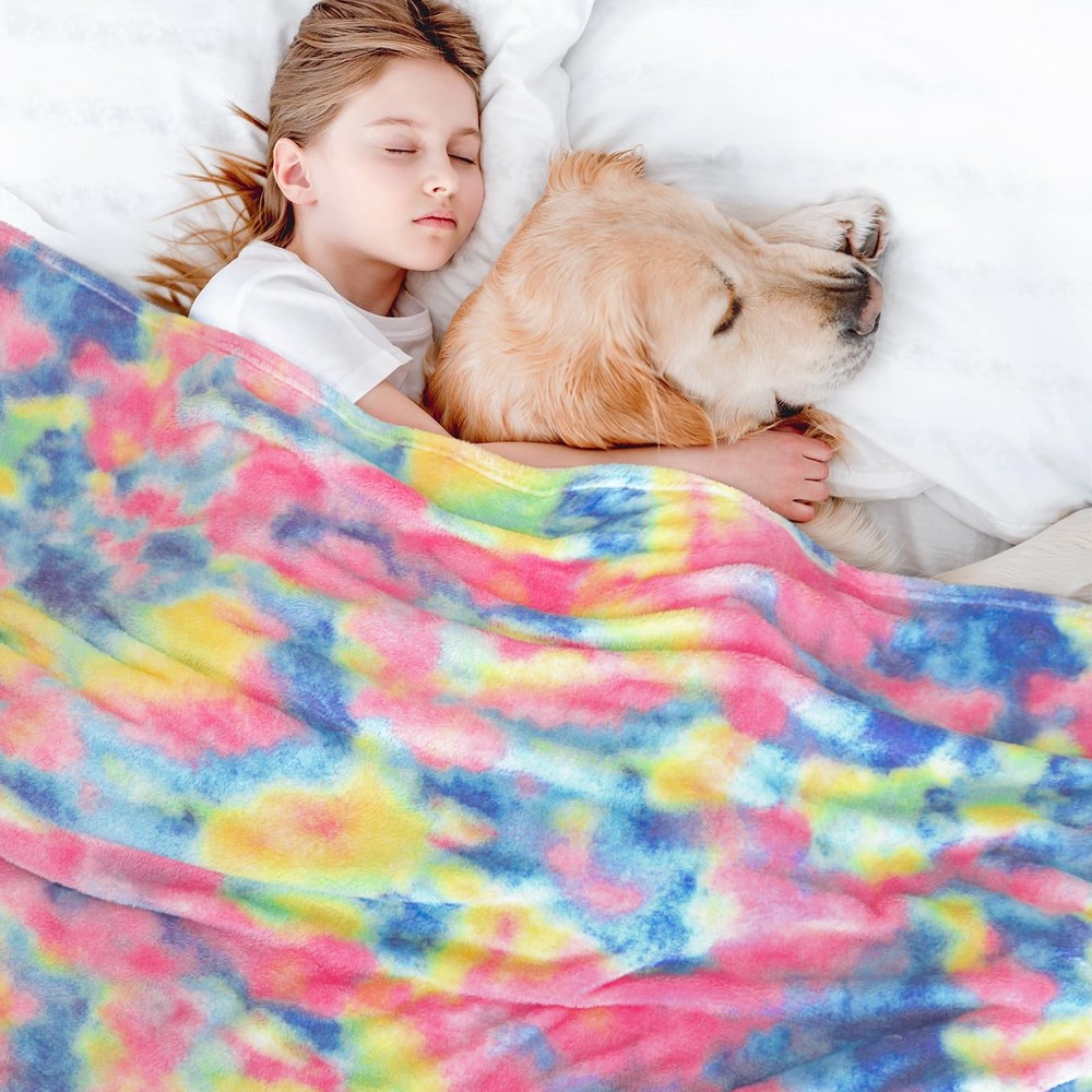 Fleece Throw Blanket Couch Soft Lightweight Cozy Microfiber Plush