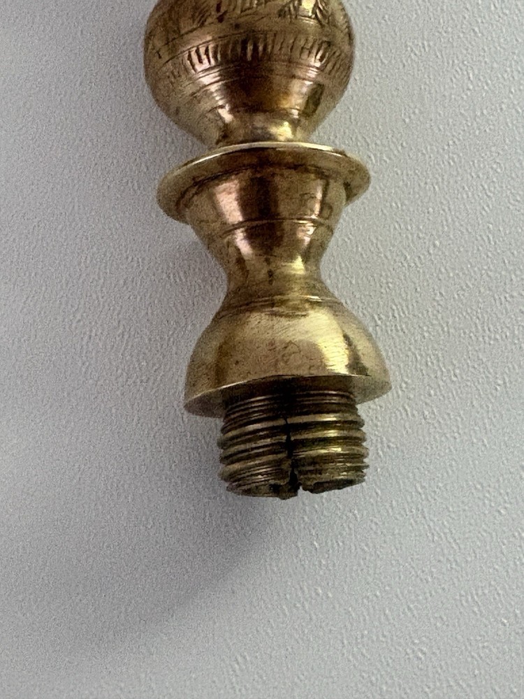 Vintage Brass Hookah 21” Etched Middle Eastern Style – Complete Set