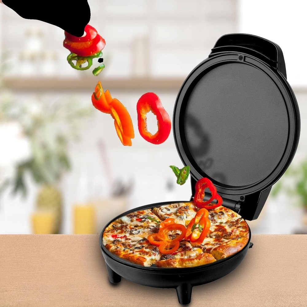 Courant Compact Griddle and Mini Oven 7-Inch Personal Pizza Maker (Red)