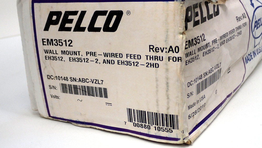 PELCO EM3512 NSFS WALL MOUNT PRE-WIRED - NEW SEALED