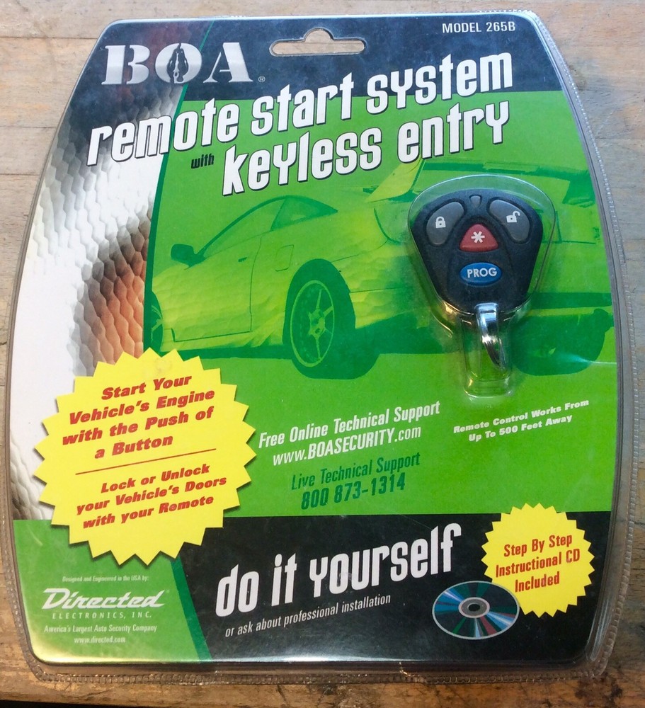 BOA Remote Start System w/ Keyless Entry, Model 265B, Do It Yourself, New In Box