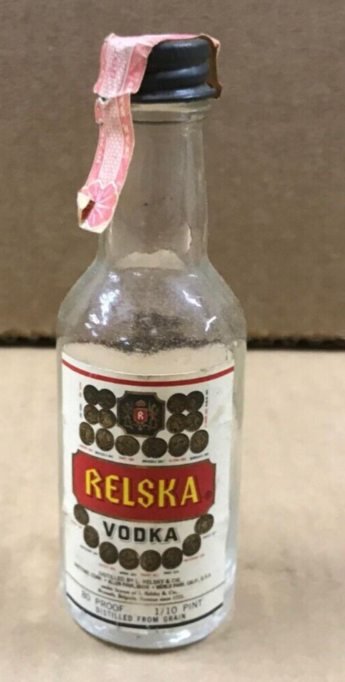 Vintage Relska Vodka Empty Mini Bottle