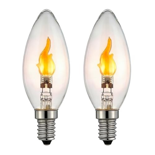 C35/Type B E14 LED Flame Effect Candle Bulb, 2W 1800K Warm White – Non