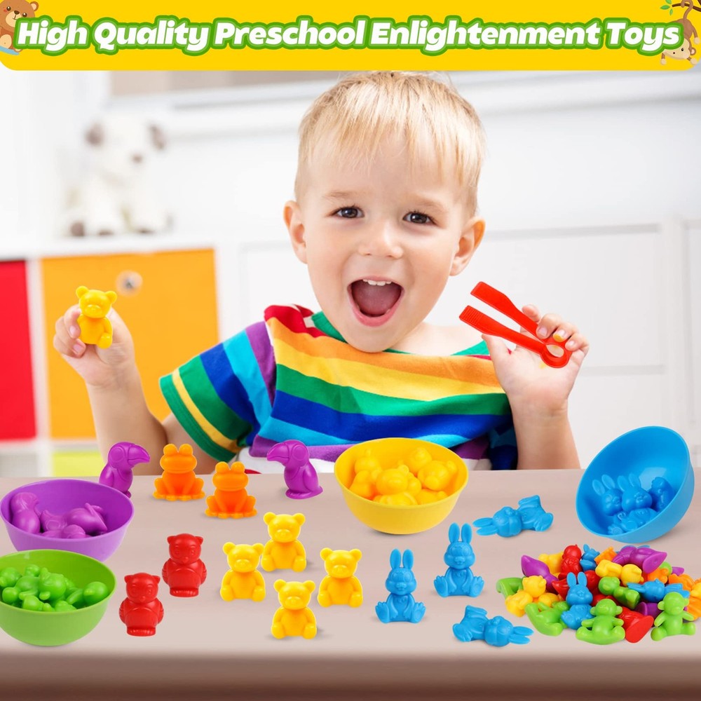 Counting Animals Color Sorting Matching Games with Medium, Dinosaurs