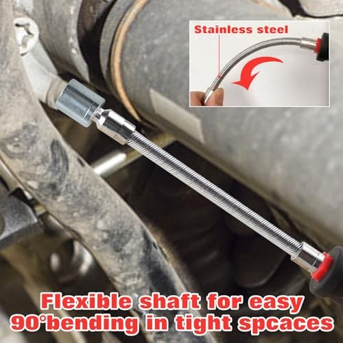 Belt Changing Tool Clutch Cover Removal Tool with Reversible Socket, Belt