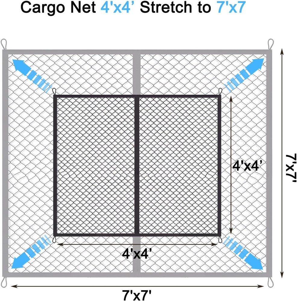 Stretchable and adjustable elastic luggage net with metal hooks