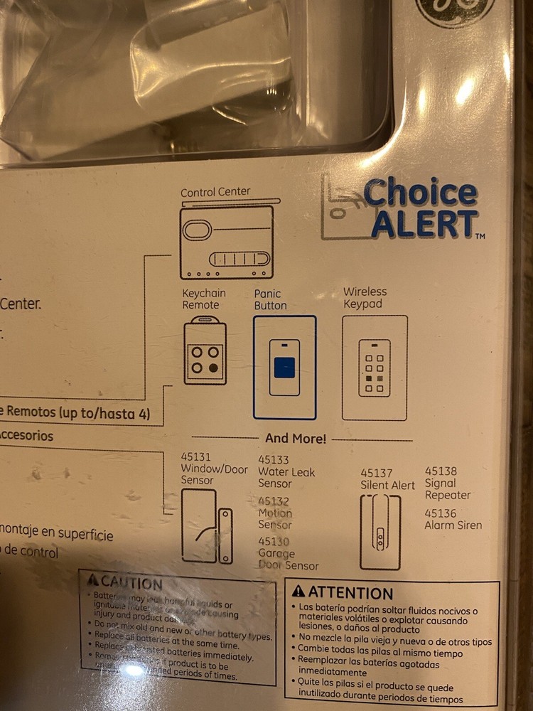 GE Clear Choice Wireless Alarm System Panic Button #45145