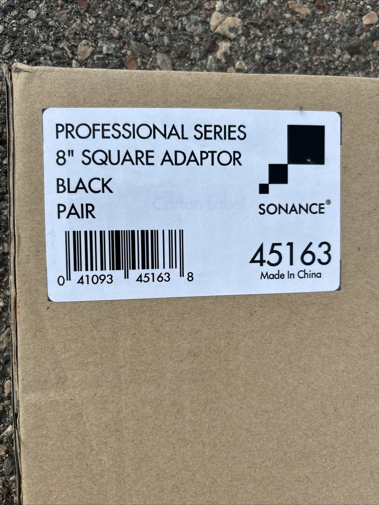 Sonance 45163 Square Adapter with Grille Pair Black missing one square adapter