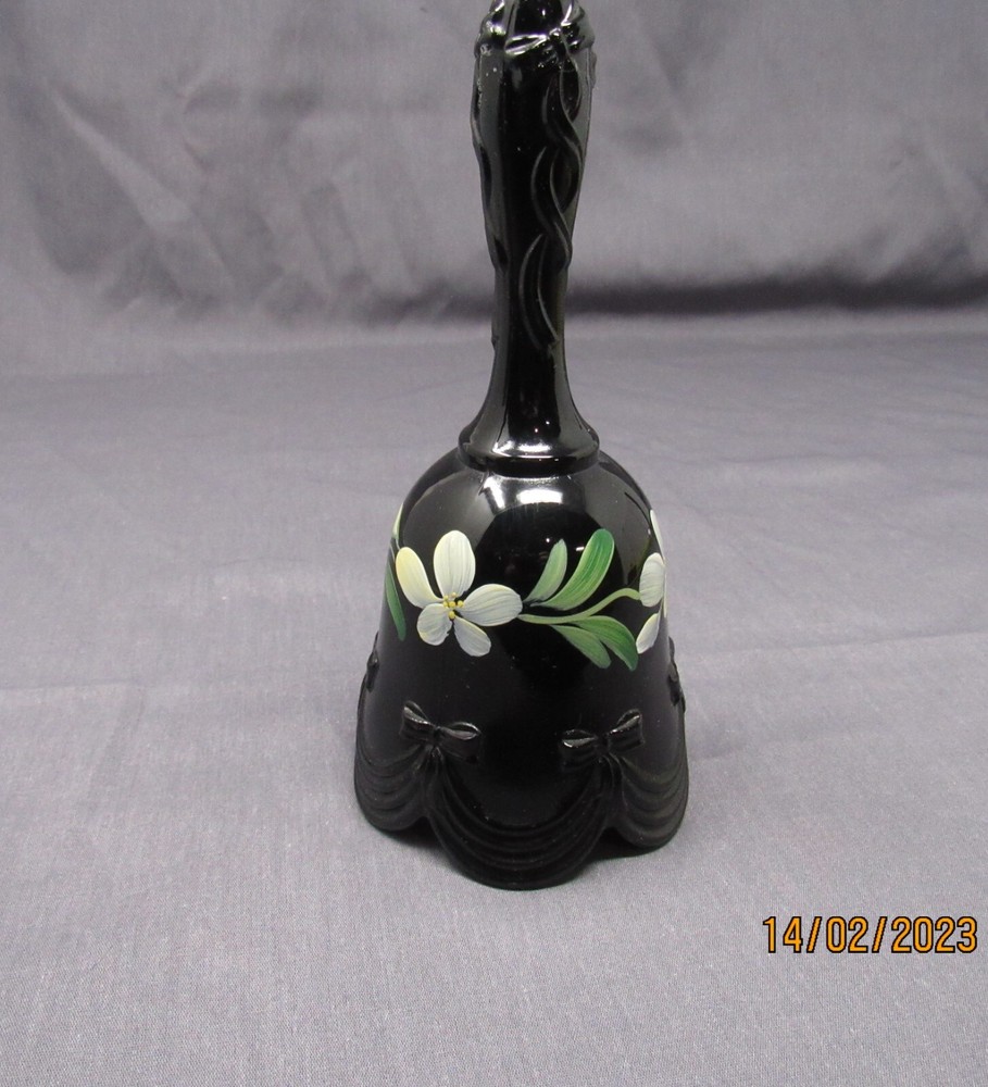 Fenton Black Bell Artist signed D. Barlow
