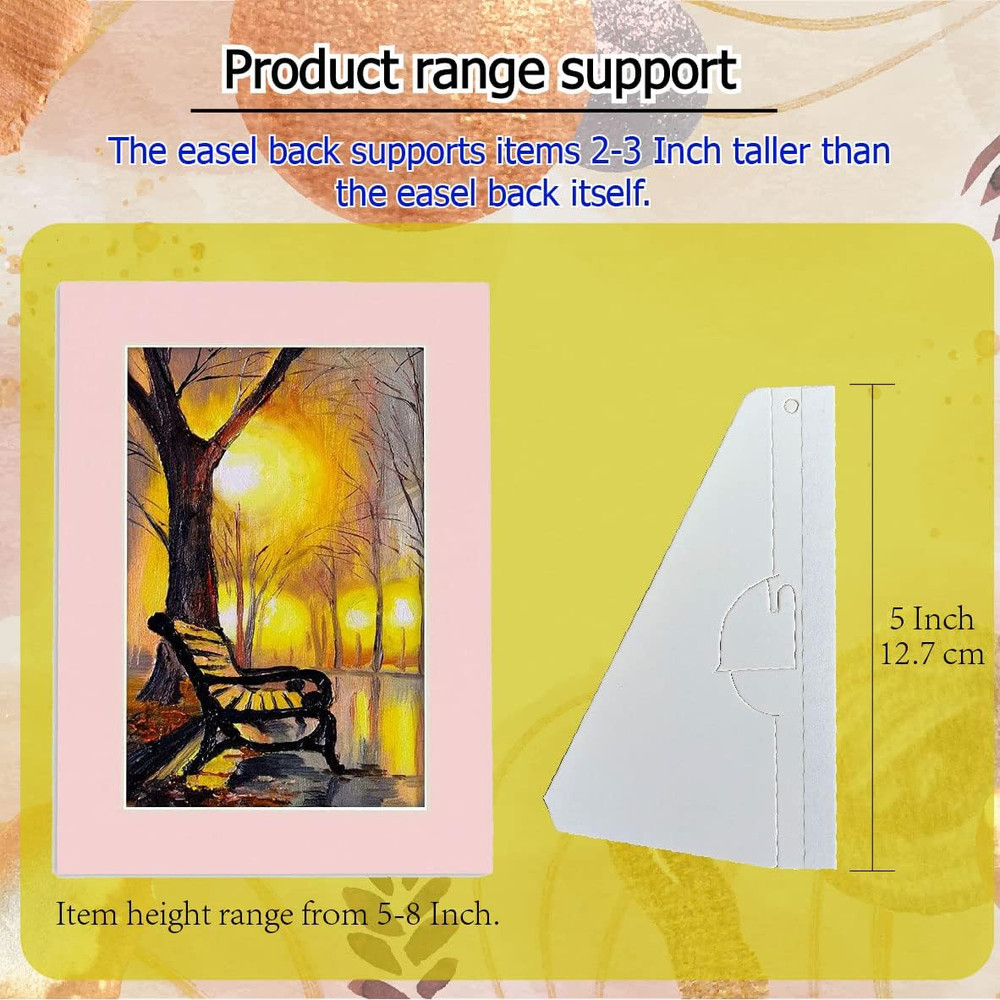 60 Pack 5 Inch Self Stick Cardboard Easel Backs, Premium Cardboard Easel Stan...