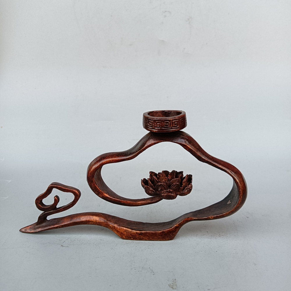 Copper Incense Burner Lotus Cloud Backflow Creative Home Decor Handcrafted