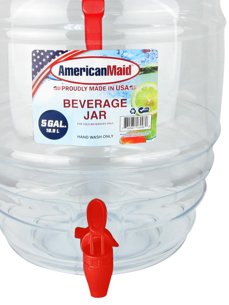 5 Gallon Vitrolero Red Beverage Dispenser