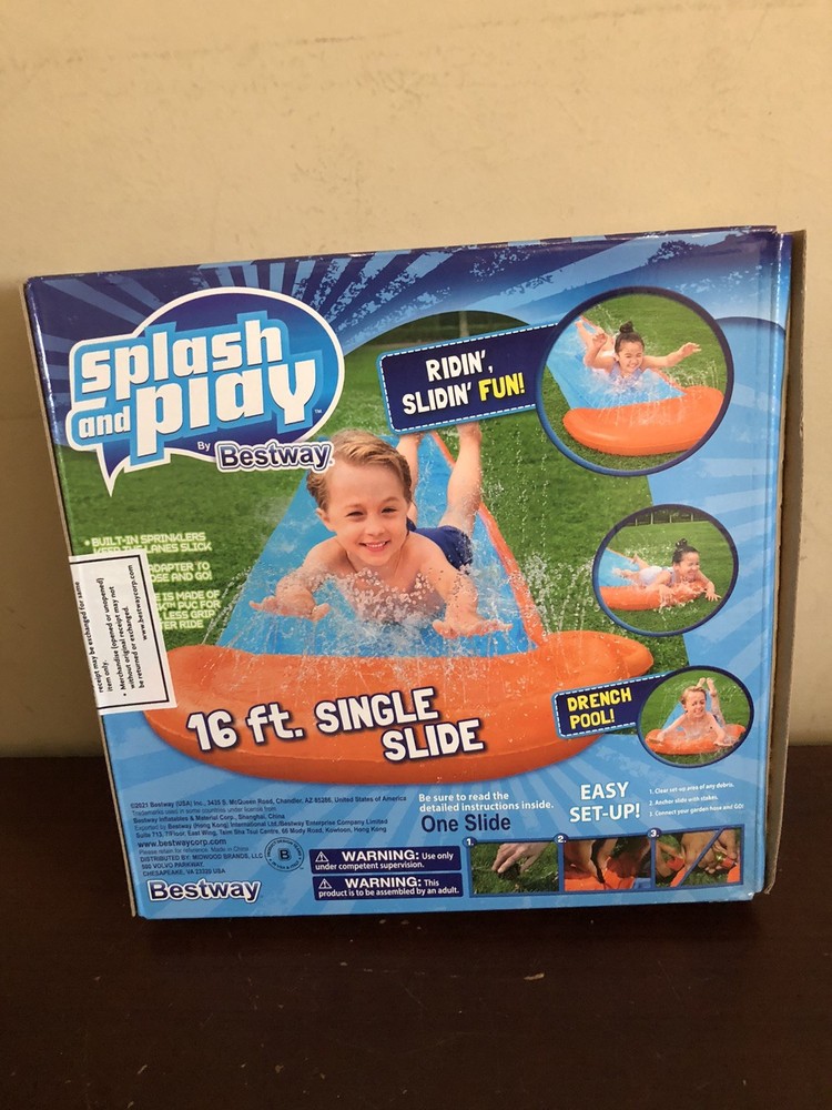 New Bestway Splash &Play 16 ft. Single Water Slide 