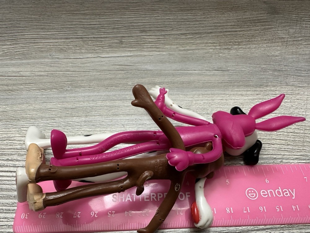 Flatsy Bendable Characters Dog Monkey And Bunny Lot Of 3