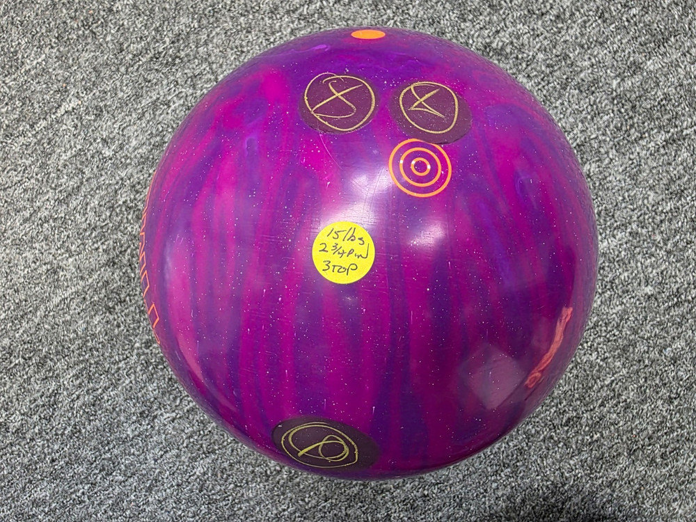 15 lbs USED Ebonite REAL TIME bowling ball