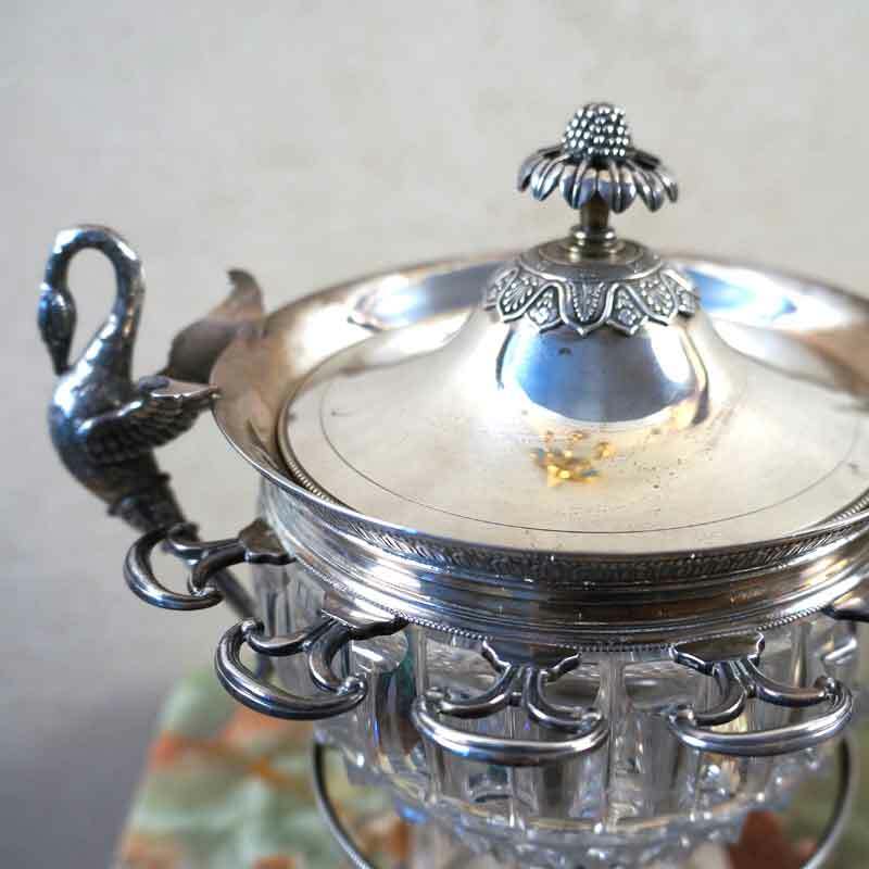 Vintage Britain Silver Crystal Centerpiece