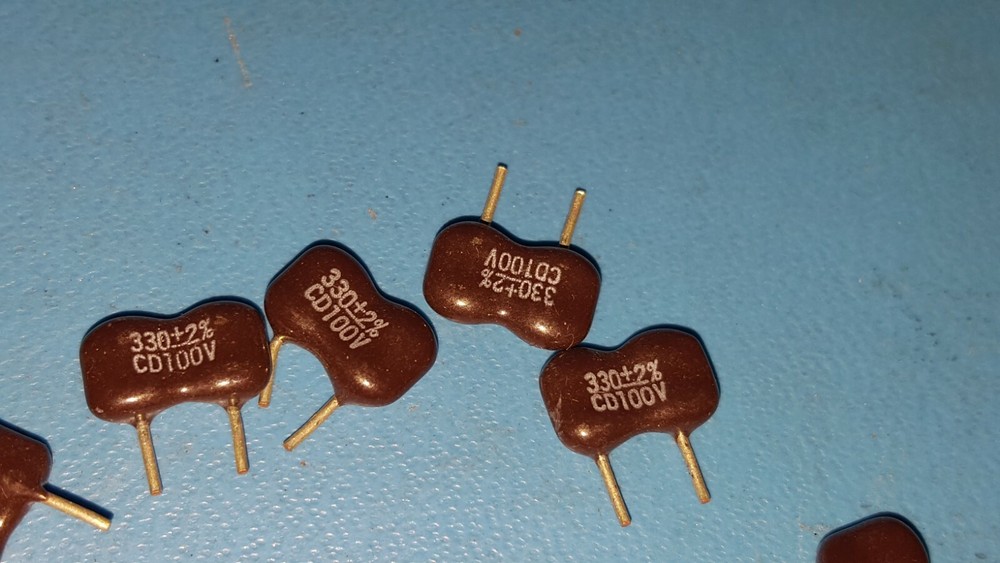 CAPACITOR, MICA, 330pf, 100V, 2%, CD10FA331GO3, CDE, 20 Pcs