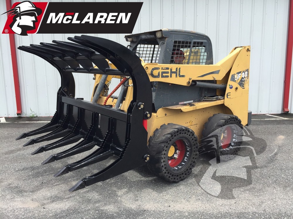Root Grapple Clamshell for Gehl Machines 86" Wide Severe Duty