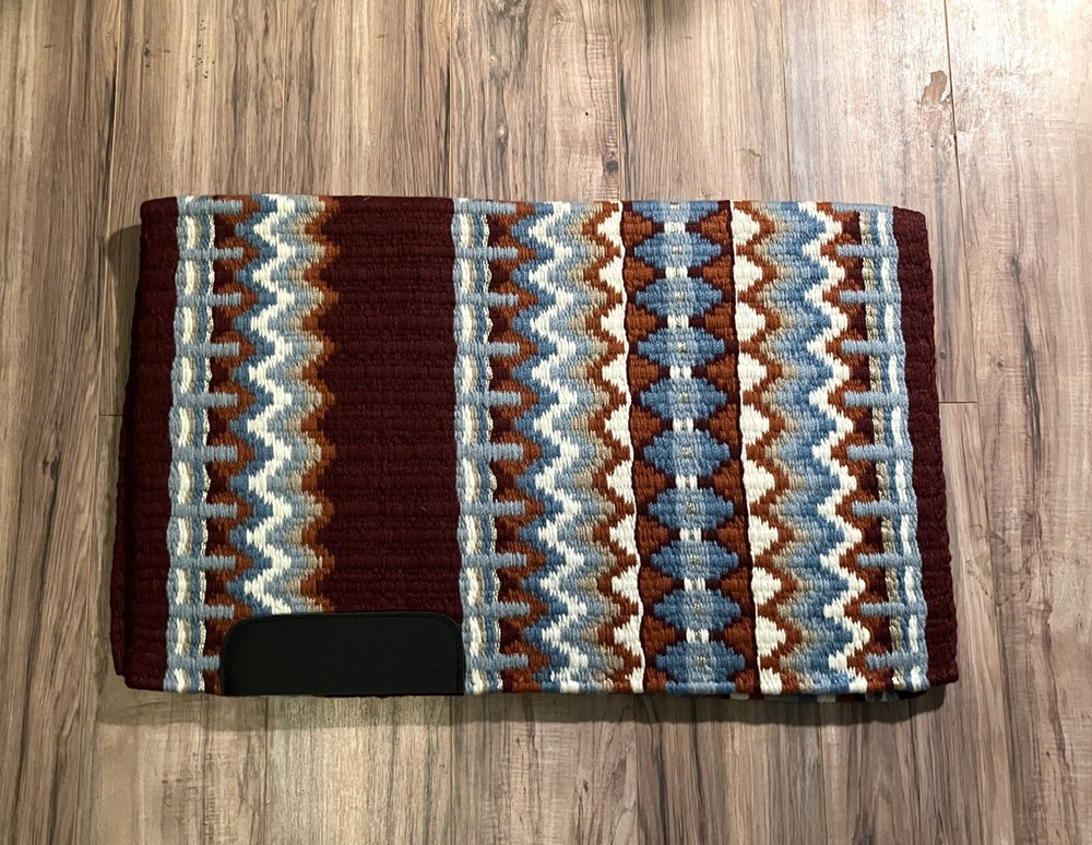 Burgundy & Blue Western Show Pad