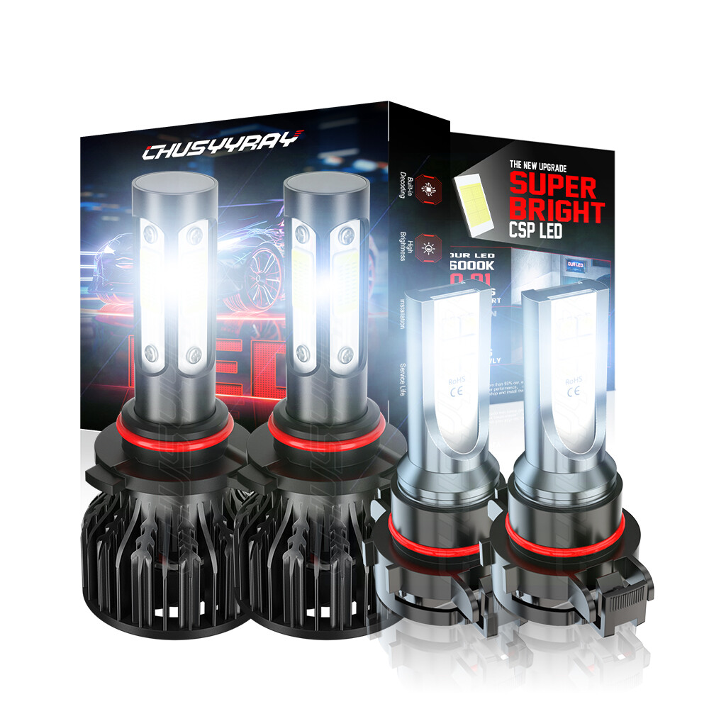 LED Headlight + Fog Bulbs 9012 H16 Combo For Jeep Cherokee 2.4L/3.2L 2014-2015