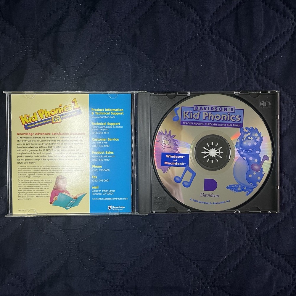 Kid Phonics 1 ages 4-7 windows/mac CD-ROM