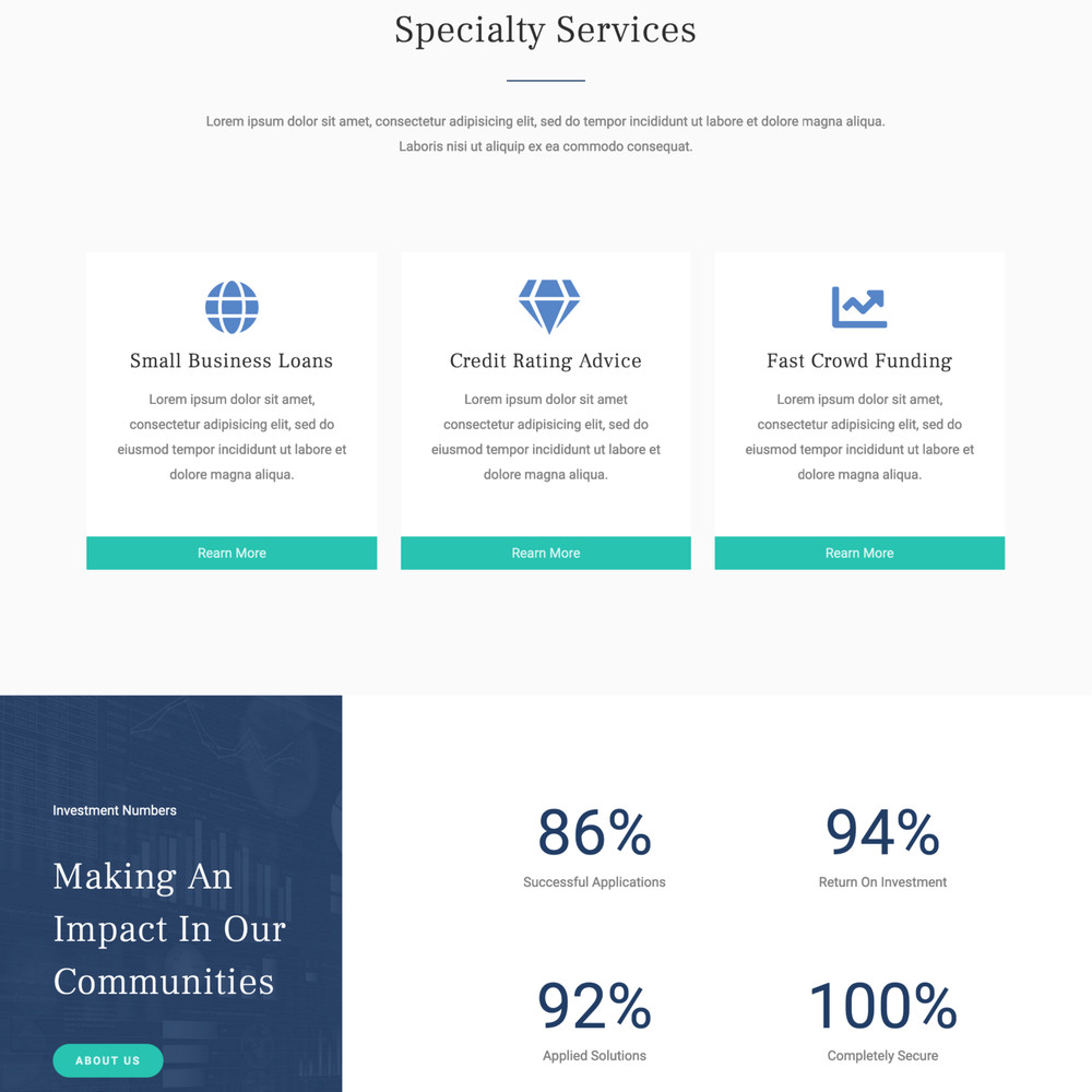 Finance Website Design with Free VPS Web Hosting and Installation