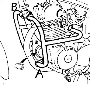 Yamaha SR125 (1996-2001) Engine Guard - Chrome BY HEPCO AND BECKER